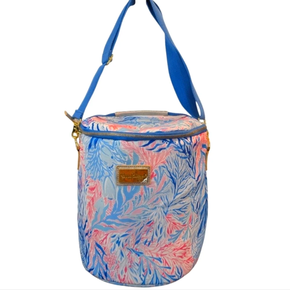 Lilly Pulitzer Insulated Beach Cooler Kaleidoscope Coral 10 x 12